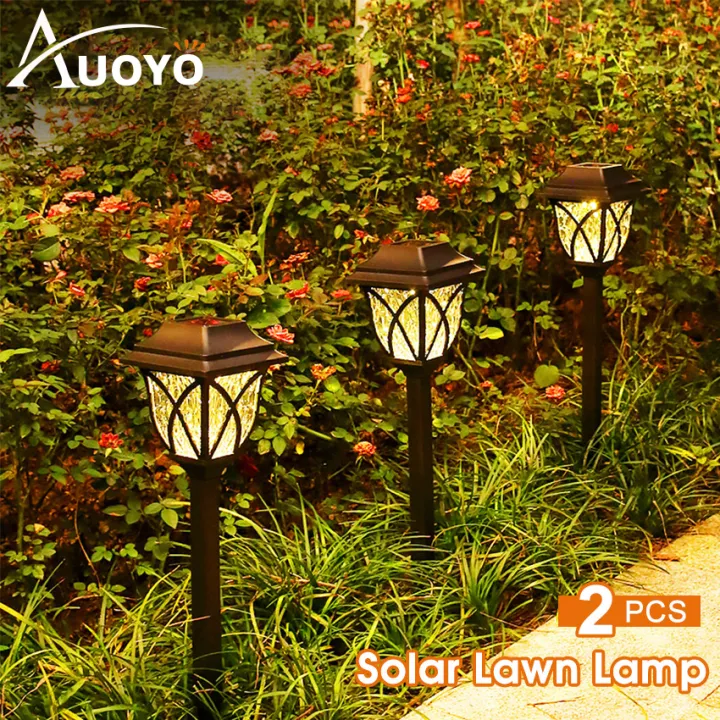 Auoyo 2 PCS Solar Led Outdoor Ground Garden Light Waterproof Lawn lamp ...