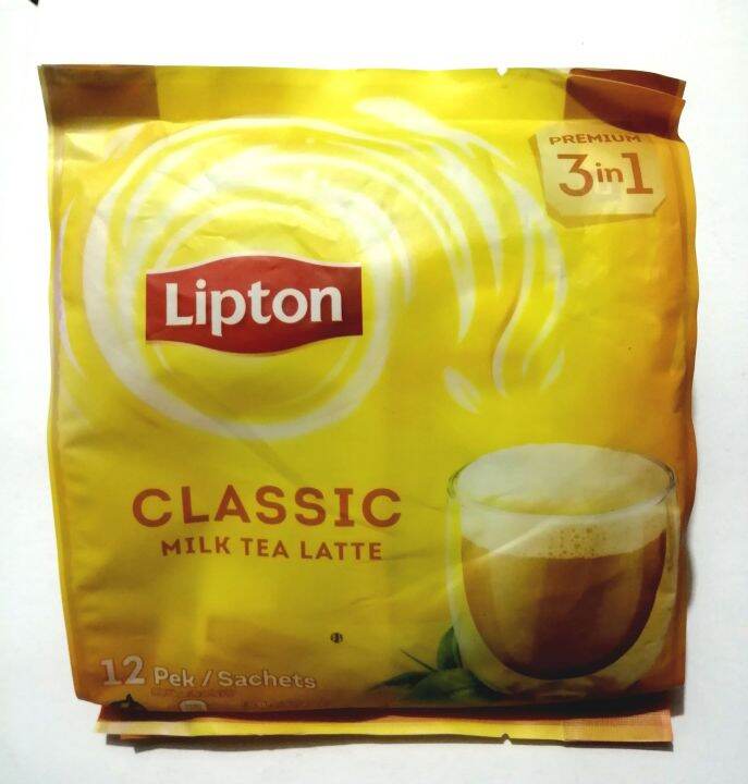 Lipton Classic Milk Tea Latte 12 sachets (best by 02/18/23) Lazada PH