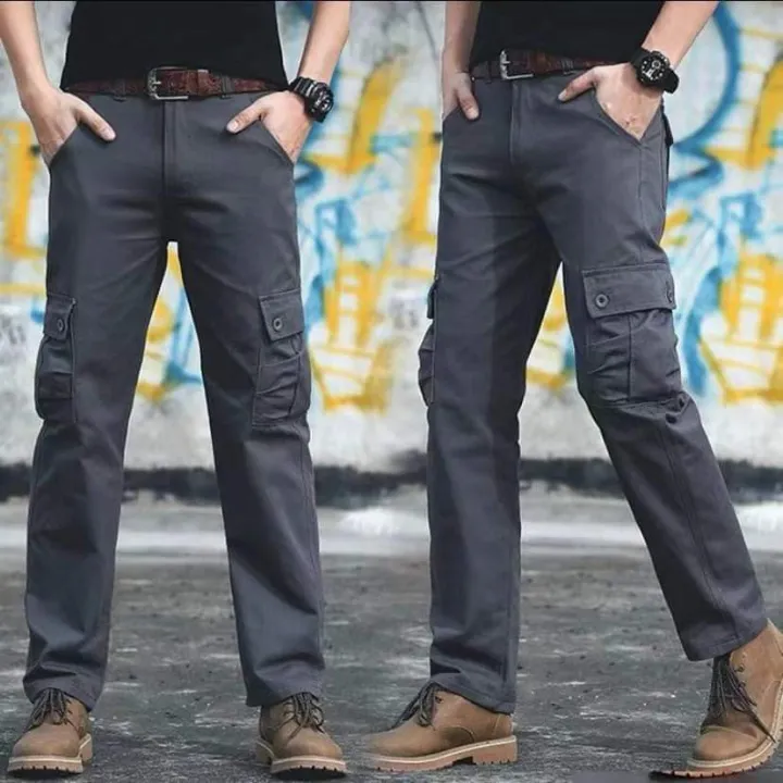 6 pocket cargo pants for men 26-36 regular fit | Lazada PH