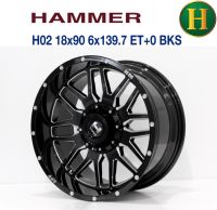 ล้อแม็ก ขอบ18”HAMMER H02 18x9.0ETO 6x139.7 BKS?ราคาชุด4วง✅