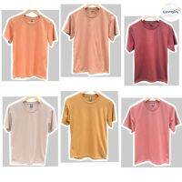 เสื้อยืด [ส่งเร็ว?] ชายหญิง ผ้า Cotton+Poly  สีพื้น สไตล์เกาหลี มินิมอล ใส่ได้ตลอด ไม่ตกเทรน ใส่สบาย ไม่อมเหงื่อ