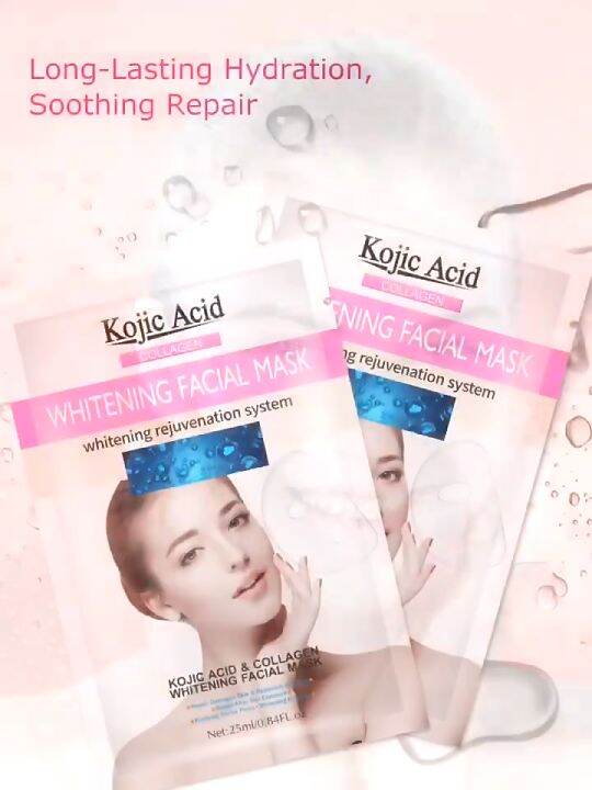 Kojic Acid and Collagen Whitening Facial Mask 10s, Rejuvenating