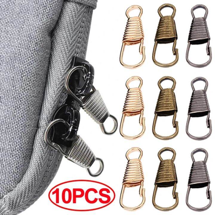 10Pcs Zipper Slider Metal Small Clasp Repair Kit Replacement for Broken