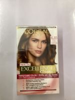 [1กล่อง] LOreal Paris ลอรีอัล ปารีส เอ็กซ์เซลเลนซ์ ครีม เบอร์ 6.35 (สีบลอนด์เข้มประกายทองเหลือบมะฮอกกานี) ครีมย้อมผม ผลิตภัณฑ์เปลี่ยนสีผม