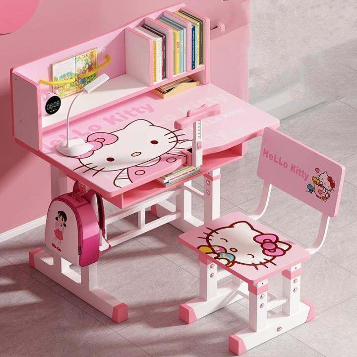 Book Table Student Children Kitty Cat Study Table Hello KT Desk Set