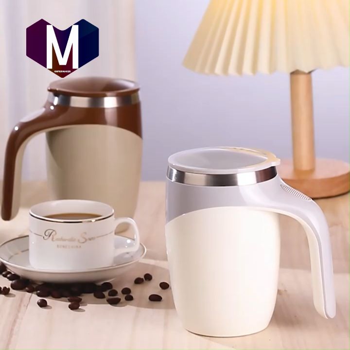 380mL Self Stirring Mug with Lid Automatic Magnetic Stirring Coffee Cup  Electric Stainless Steel Self Mixing Coffee Cup for Coffee Milk Cocoa Hot  Chocolate Tea 