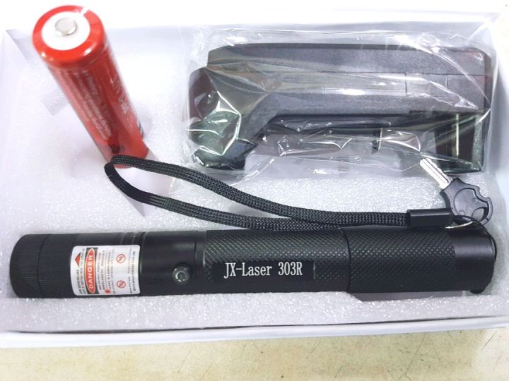 laser-pointer-ไฟฉายเลเซอร์-แสงสีแดงปรับไฟได้ที่หัวรุ่น-jx-3000r