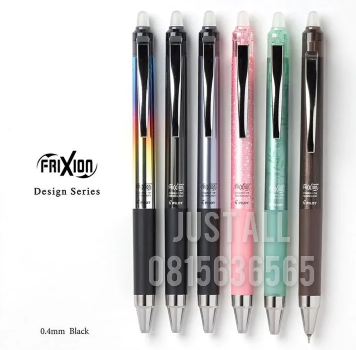 limited-design-series-pilot-frixion-knock-04-gt-ปากกาลบได้หมึกสีดำ