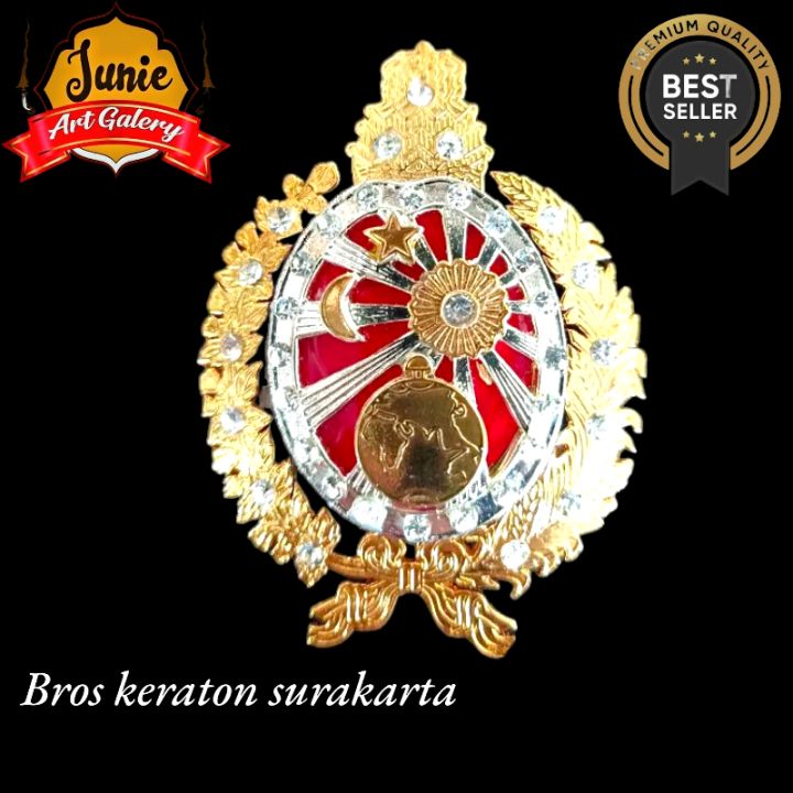 Pin Bros Keraton Surakarta Solo Merah Susun Sepuh Emas Lazada Indonesia