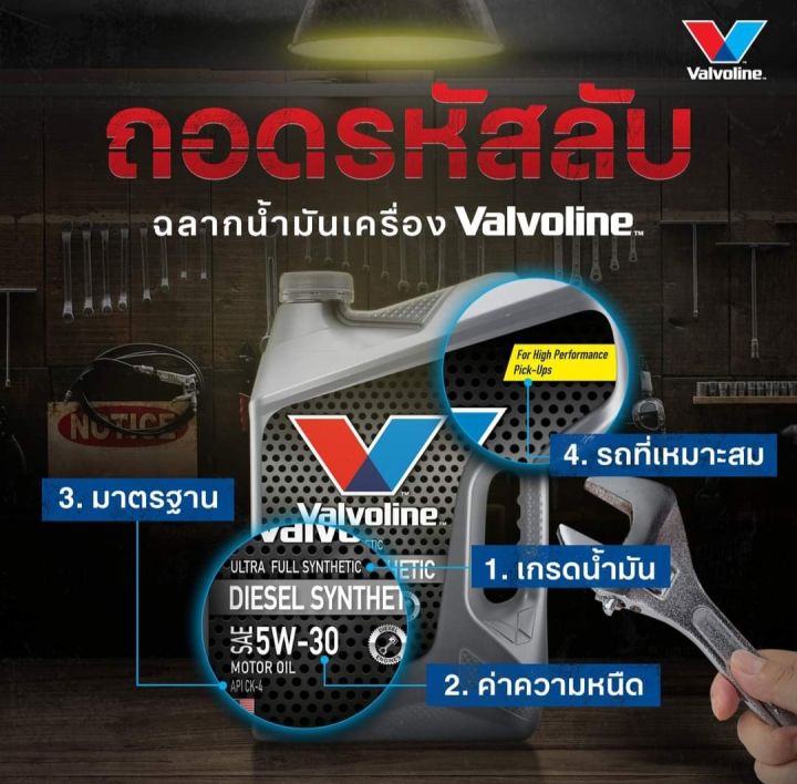 น้ำมันเครื่องดีเซลสังเคราะห์แท้-5w-30-7ลิตร-วาโวลีน-valvoline