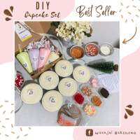 DIY Cupcake คัพเค้กแต่งหน้าเอง พร้อมอุปกรณ์ Set 6 ถ้วย