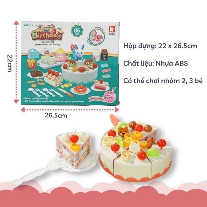 Bộ cắt bánh sinh nhật nhỏ 43 chi tiết nhựa abs an toàn cho bé  Kennen shop   Đồ chơi trí tuệ  Đồ chơi thông minh  Phát triển ngôn ngữ