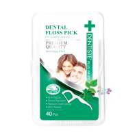 Dentiste Dental Floss Pick ไหมขัดฟันพร้อมด้ามจับ ทำความสะอาดซอกฟันอย่างล้ำลึกกลิ่นมิ้นต์ 40ชิ้น เดนทิสเต้