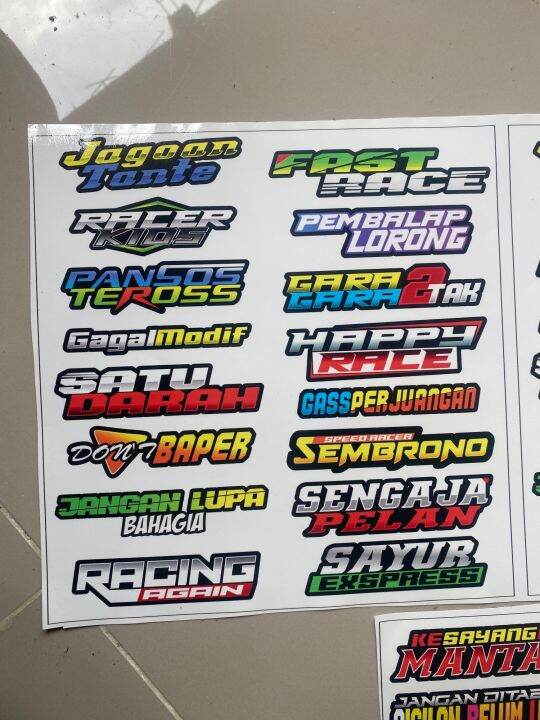 Sticker Pack Kata Kata Racing Terbaru Viral / Stiker Pack Motor Murah Lazada Indonesia