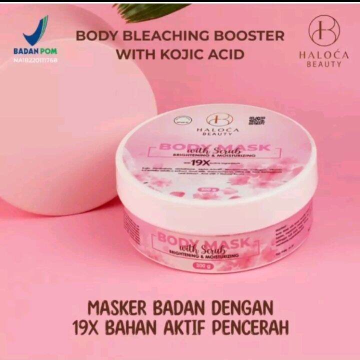 Body Bleaching Haloca Beauty Mask With Scrub 100 gr Lazada Indonesia