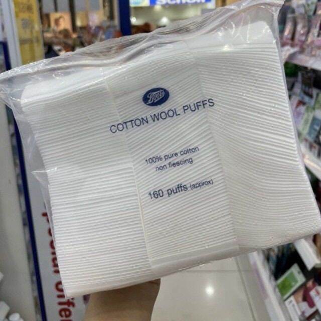 สำลีแผ่น เช็ดหน้า boots สำลีใหญ่160แผ่น/สำลีก้อน40g./cotton buds300 buds Lazada.co.th