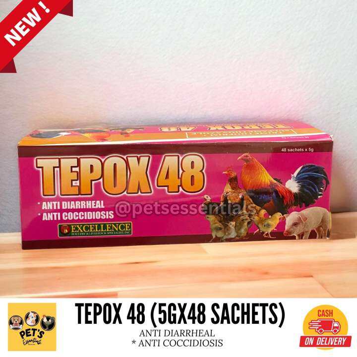 Tepox 48 for Chicken Diarrhea Treatment (5G x 48 sachets) Lazada PH