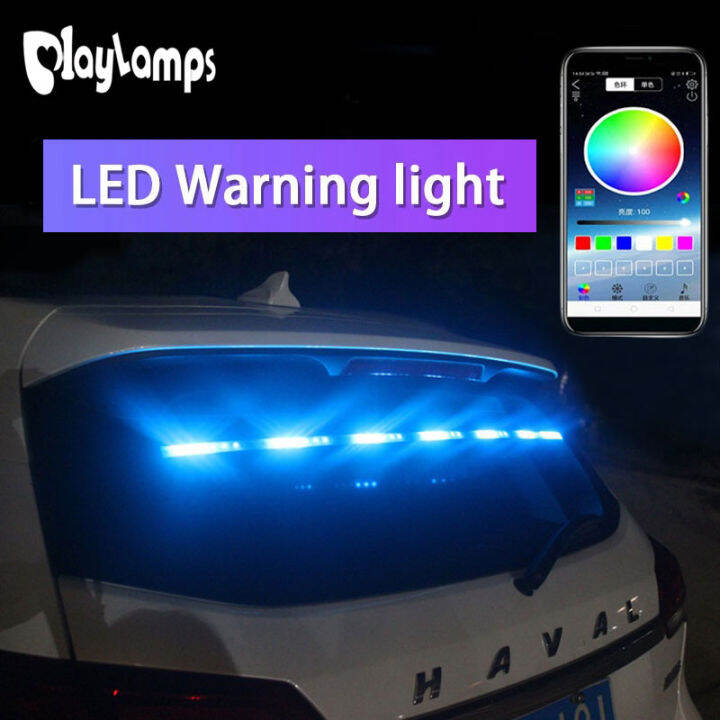 Led Rear Warning Light For Car Universal Rear Spoiler Auto High Mount Brake Light Stop Signal