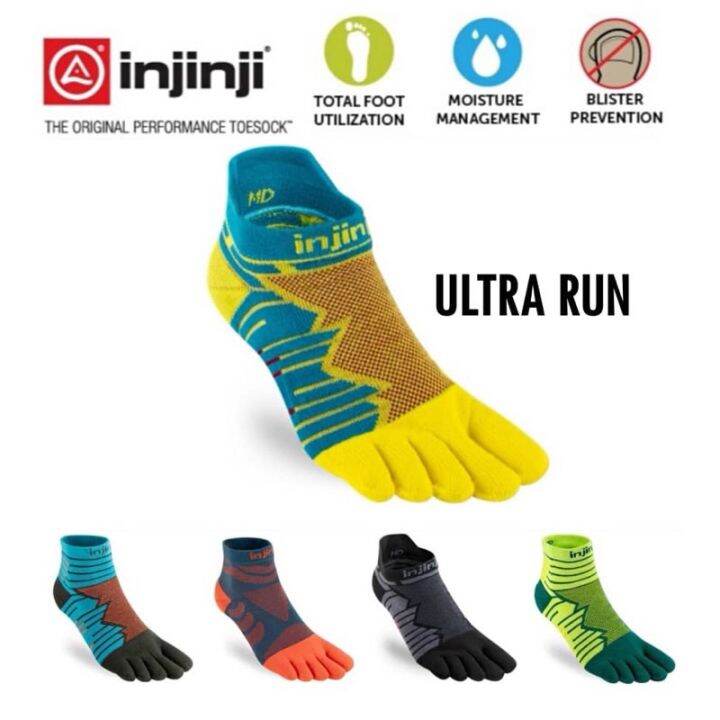 Injinji ULTRA RUN ToeSocks/Five Finger Socks Running Marathon Workout Sports Training Five Toe