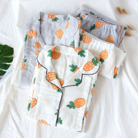 [Taobao]ชุดอยู่ไฟให้นมลูกผ้าโปร่งสองชั้นผ้าฝ้ายแท้  ผ้าฝ้ายนุ่มหลังคลอด828