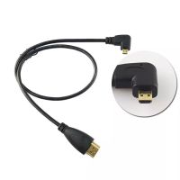 90องศา Micro HDMI To HDMI micro HDMI 0.3CM Cable สำหรับกล้องดิจิตอล sony A6400 GH4แท็บเล็ต0.3ซม.