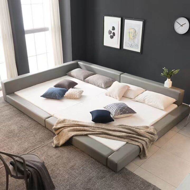 Tatami Bed Large Bed Modern Minimalist Master Bedroom Three-Child Two ...