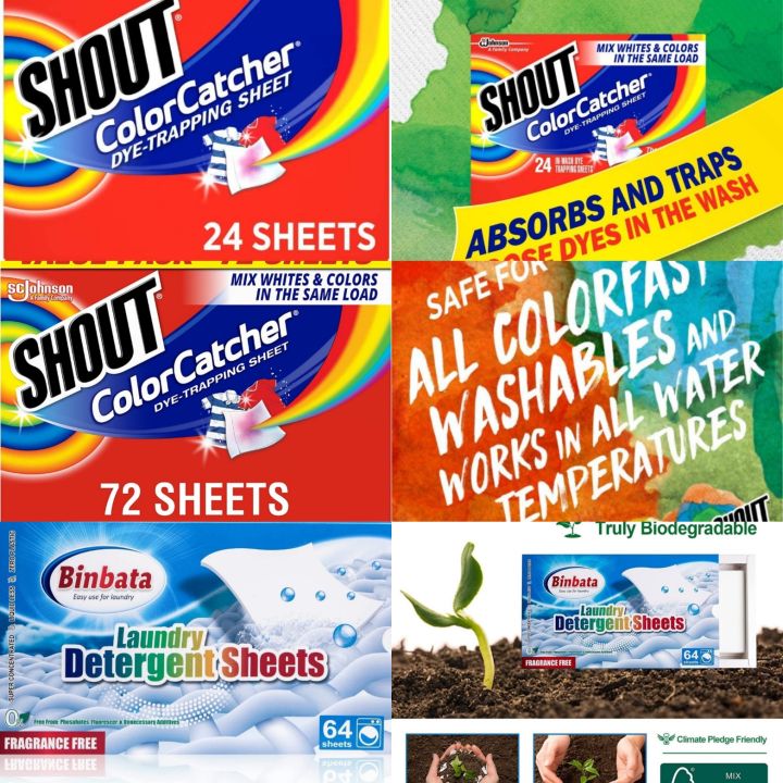 Brand New Shout Color Catcher Dye-Trapping Sheets 72 Sheets (Box