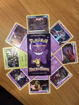 Pokemon Gengar Cards Celebrations PTCG 25th Anniversary of the US Version  Pikachu Flash Cards Game Toy Badge Box Halloween Gifts