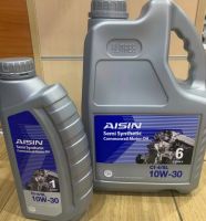 น้ำมันเครื่อง ดีเซล กึ่งสังเคราะห์ AISIN Semi Synthetic l 10W30 6ลิตร แถมฟรี 1ลิตร ระยะใช้ 12,000 กิโล