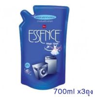 essence ผลิตภัณฑ์ซักผ้าเอสเซ้นซ์ (สำหรับเครื่องซักผ้า)ถุง700mlx3ถุง พัฒนาขึ้นโดยเฉพาะสำหรับเครื่องซักผ้าทั้งฝาบนและฝาหน้าหอมๆ