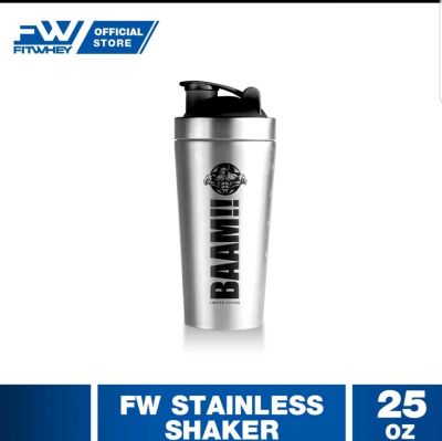 FITWHEY STEAINLESS SHAKER BAAM LIMITED EDITION แก้วเช้กเกอร์สแตนเลส แข็งแรง ทนทาน ขนาด 25 Oz