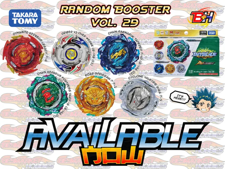 Takara Tomy Beyblade BURST BU Booster B-198 Random Booster Vol. 29 Full ...