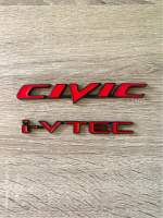 โลโก้CIVIC FD i-VTEC สีแดงขอบดำ ราคาต่อชิ้น