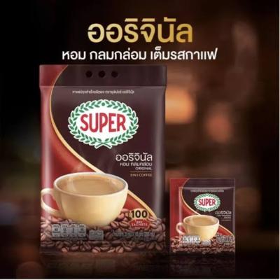 [แพ็คเกจใหม่] กาแฟปรุงสำเร็จ ซุปเปอร์ คอฟฟี่มิกซ์ 20 กรัม 100 ซอง 3in1 (SUPER Coffee Mix)