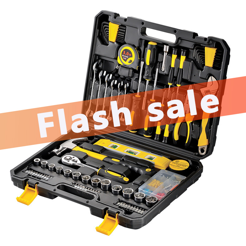 [Flash sale] 108pc Metal tool box set Wrench Set perkakasan wrench set alat set penuh set alat tangan asal