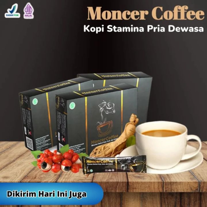 Moncer Coffee Asli Kopi Pria Pria Dewasa Original 1 Box Isi 8 Sachet ...