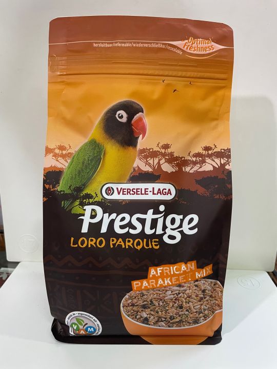 Prestige African Parakeet อาหารนกพารากีต ธัญพืชรวมสำหรับนกเลิฟเบิร์ด (1kg)