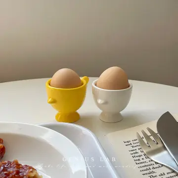 New Product Ceramic Egg Cup Egg Rack Creative Breakfast Home Nordic Egg Cup  Tray with Solid