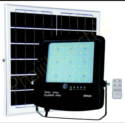 Spot Solar Cell Light สปอตไลท์โซล่าเซลล์ ยี่ห้อไซม่อน  60วัตต์,100วัตต์,200วัตต์,400วัตต์,500วัตต์ แสงสีขาว/ Sport Light Solar Cell 60W,100W, 200W,400,500W Day Light