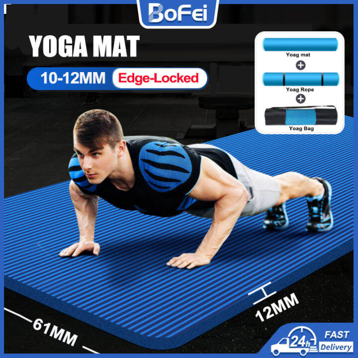 【Yoga Matt for Workout】Professional Yoga Mat Extral Thick 10MM-12MM ...