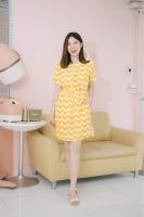 Mommade-เดรสให้นม ชุดให้นม Yellow Wave Basic Dress