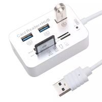 USB3.0 3 Ports Hub MS SD M2 TF Multi Card Reader for PC Notebook MacBook - intl