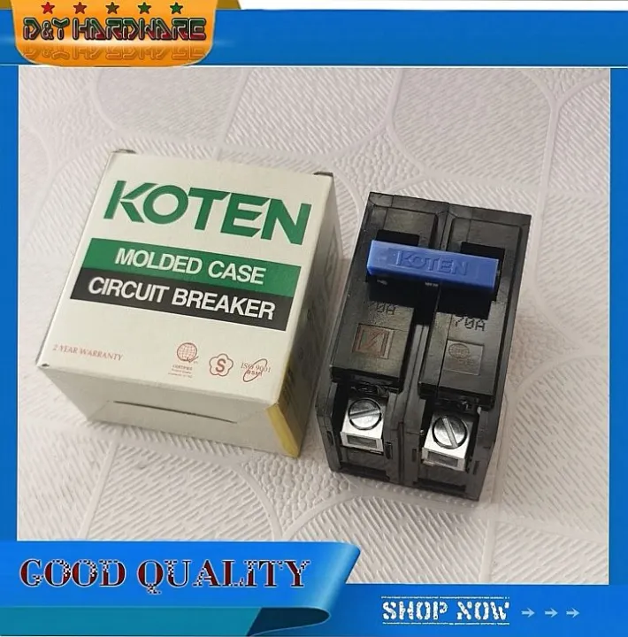 Koten Circuit Breaker Molded Case 2P Plugin 15A,20A,30A,40A,60A,70A