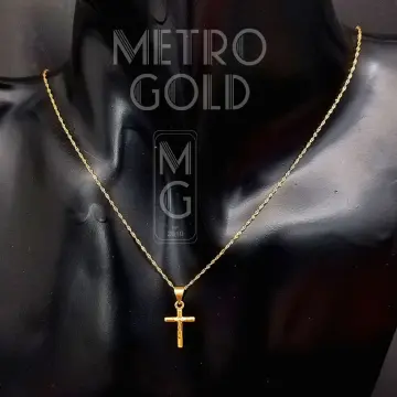 Saudi Gold 21-karat Necklace w/ Cross pendant