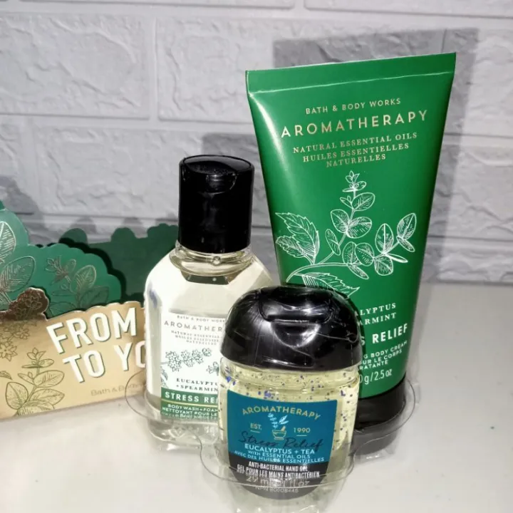 Bath & Body Works Aromatherapy Stress Relief Gift Set imported from