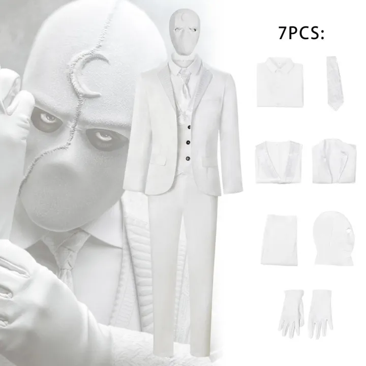 New Movie Moonlight Knight Cos Costume Suit Full Set Halloween Moon