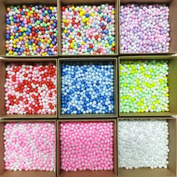 2-4mm/5-10mm Multi Color Foam Balls Mini Beads Polystyrene