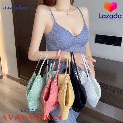 AVAFASHION🧸ครอปบราสายเดี่ยว มีฟองน้ำ ผ้าดีมาก มี5สี