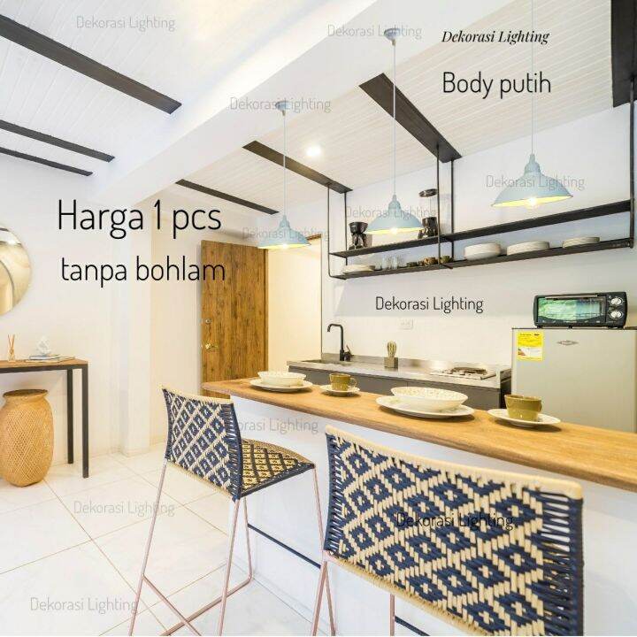 Lampu gantung mini bar kap 18,5cm minimalis dekor cafe bar | Lazada