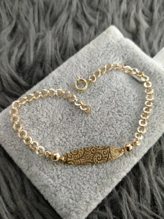 10kgold bracelet w/ flat bar | Lazada PH